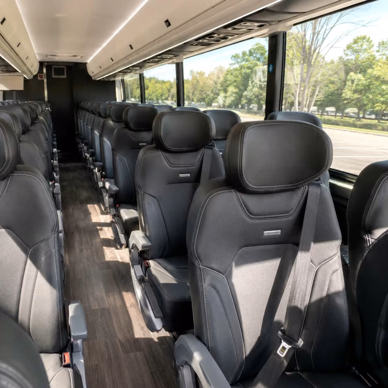 the bronx charter bus rental interior